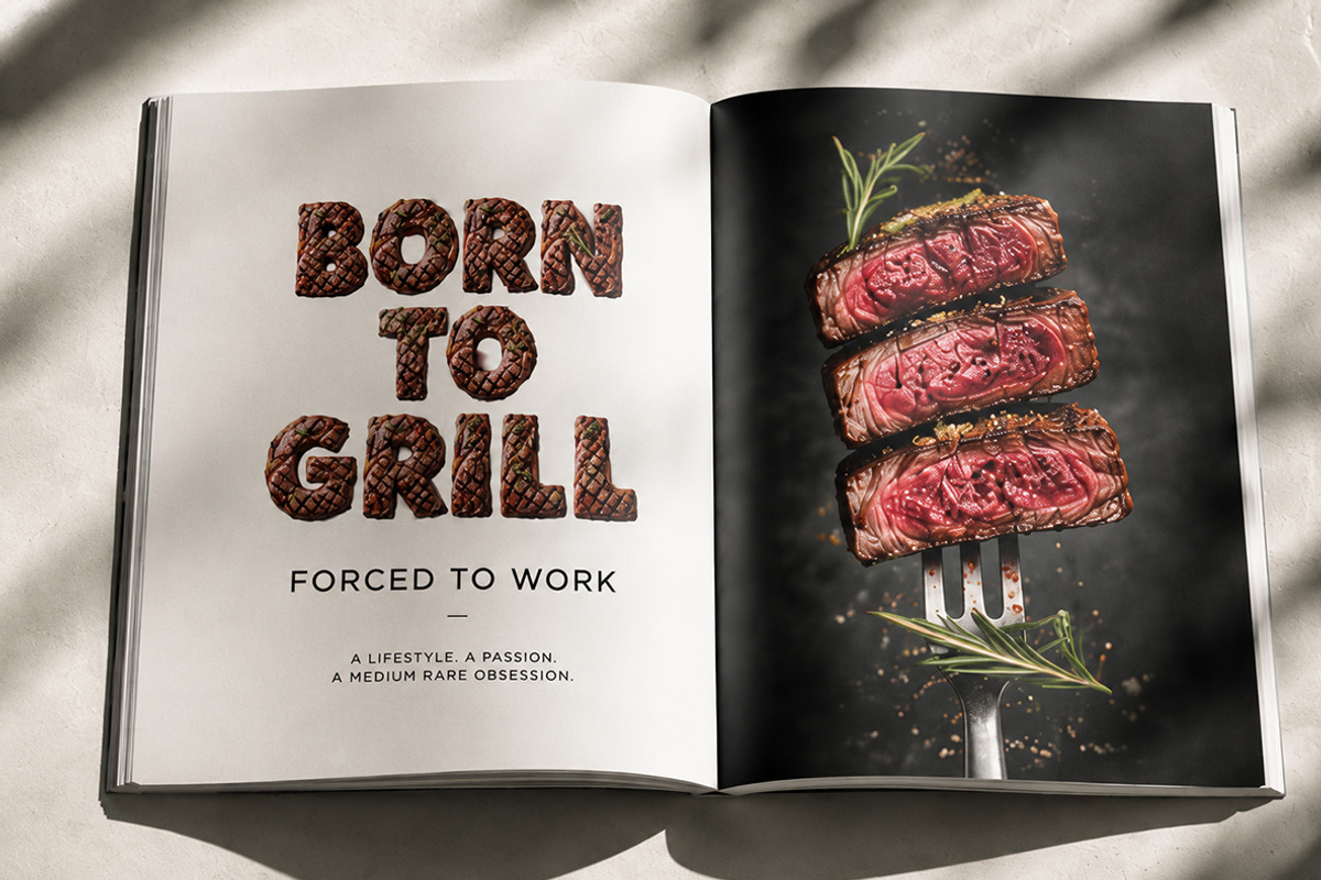 Steakhouse Font, a Sans Serif Font by Handmadefont (Photo 13 of 14)
