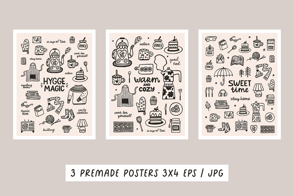Hygge graphic elements, an Object Illustration by piyacler (Photo 5 of 8)