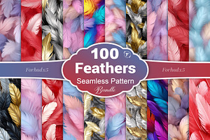 Feathers Seamless Pattern, a Pattern Graphic by Forhadx5