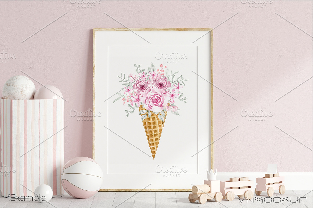 Kids Room Frame Bundle - 31 Mockups, a Print Template by VNmockup (Photo 3 of 8)