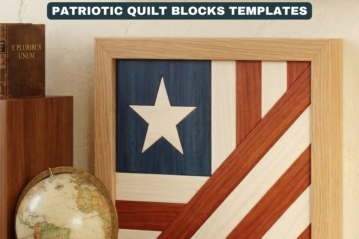 Patriotic Barn Quilt Block Patterns, a Pattern Graphic by AtacanDigital (Photo 3 of 6)