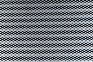 Pattern of round holes in metal