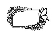 Butterfly Floral Vintage Frame Bundl, an Illustration by Creativeshirt (Thumbnail 42 of 51)