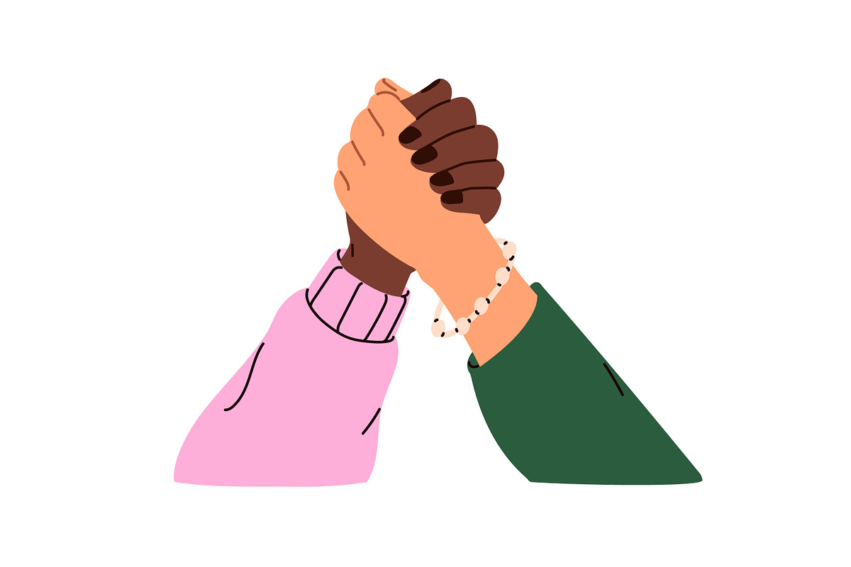 Friend hands together. Friendship, an Illustration by Good Studio (Photo 9 of 12)