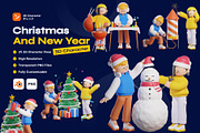 Christmas and New Year 3D Character, a Characters & Person 3D Model by orenjidesign (Thumbnail 1 of 8)