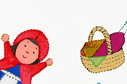 Little red riding hood watercolor, an Illustration by Eomoiart (Thumbnail 2 of 3)