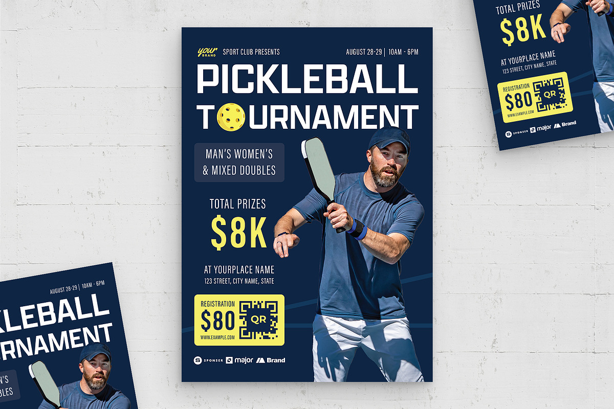 Pickleball Flyer Template, a Flyer Template by BrandPacks (Photo 2 of 6)