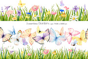 Watercolor Butterflies and Flowers, a Decorative Illustration by Elena Medvedeva (Thumbnail 8 of 12)