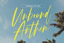 Unbound Anthem handwritten font