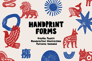 Handprint Forms Graphic Pack, a Decorative Illustration by kavoon