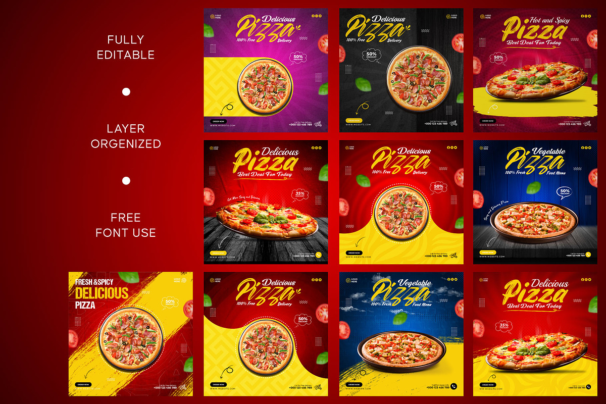 Food Social Media Template, a Social Media Template by Motaleb Hossain (Photo 1 of 3)