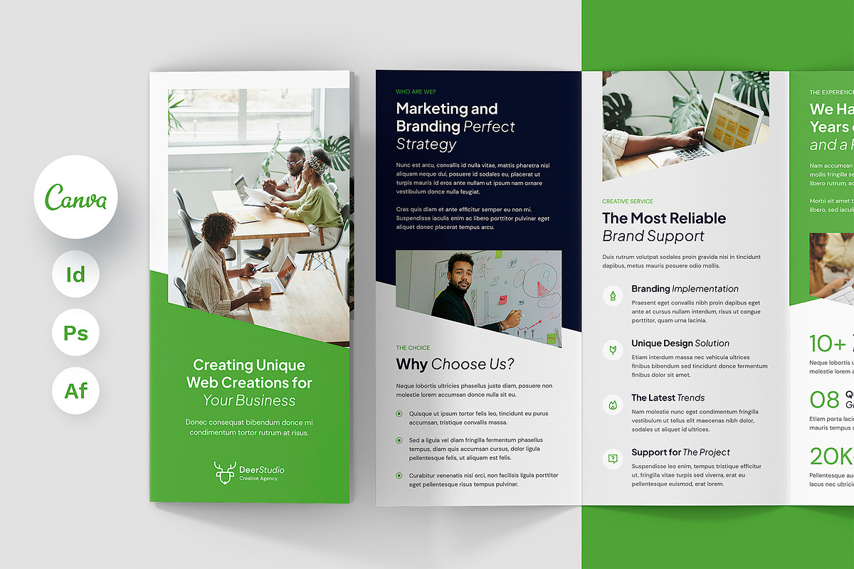 Web Studio Brochure Tri-Fold Design, a Brochure Template by artbart (Photo 1 of 9)