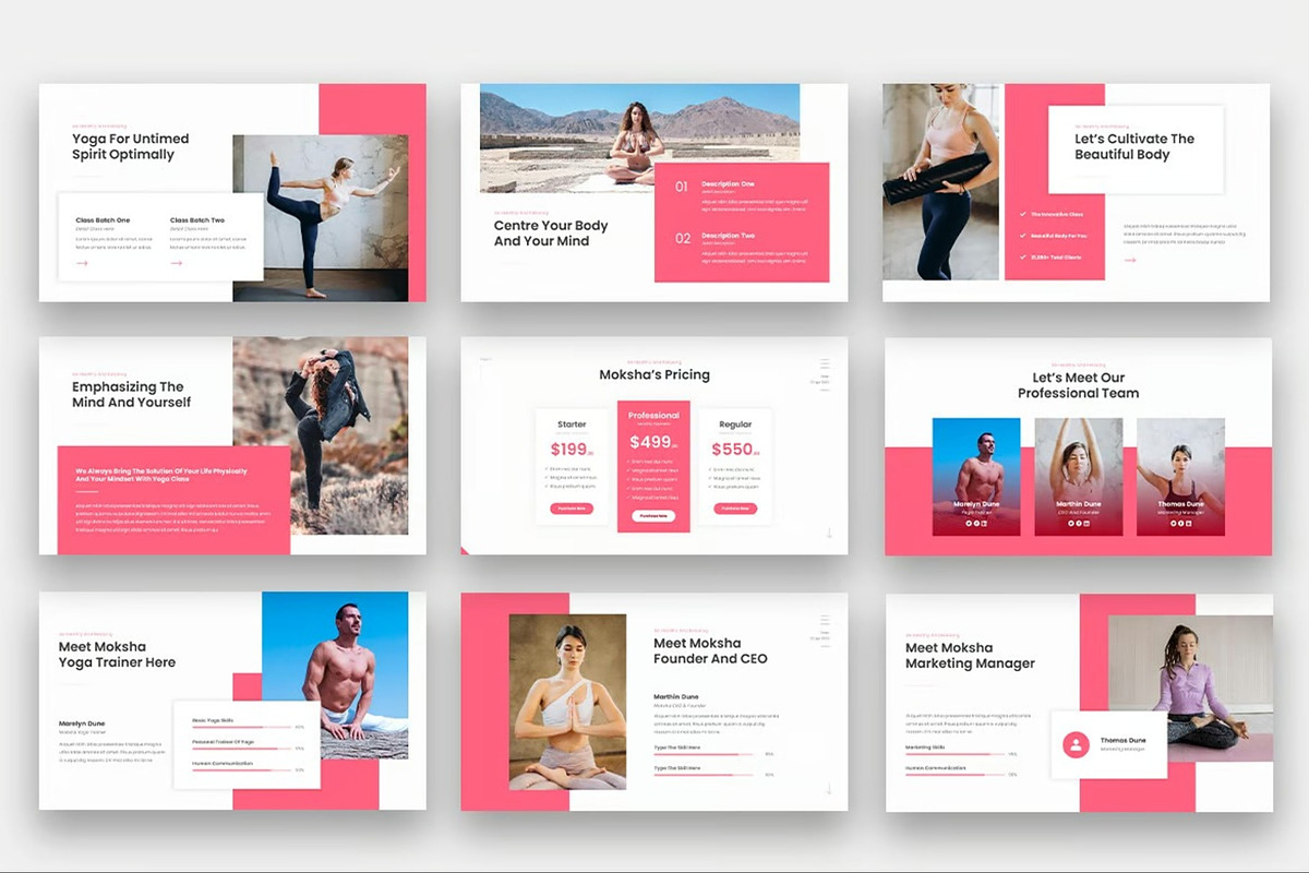 Moksha - Yoga Class Google Slides preview 3
