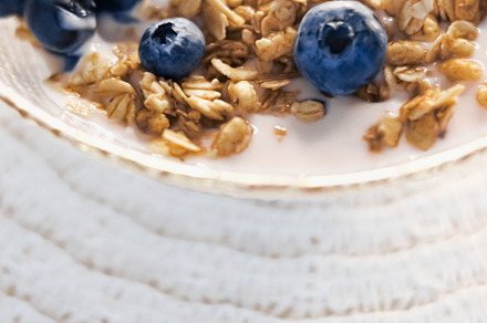Breakfast idea and delicious food, breakfast cereal grains with, a Food & Drink Photo by Anneleven