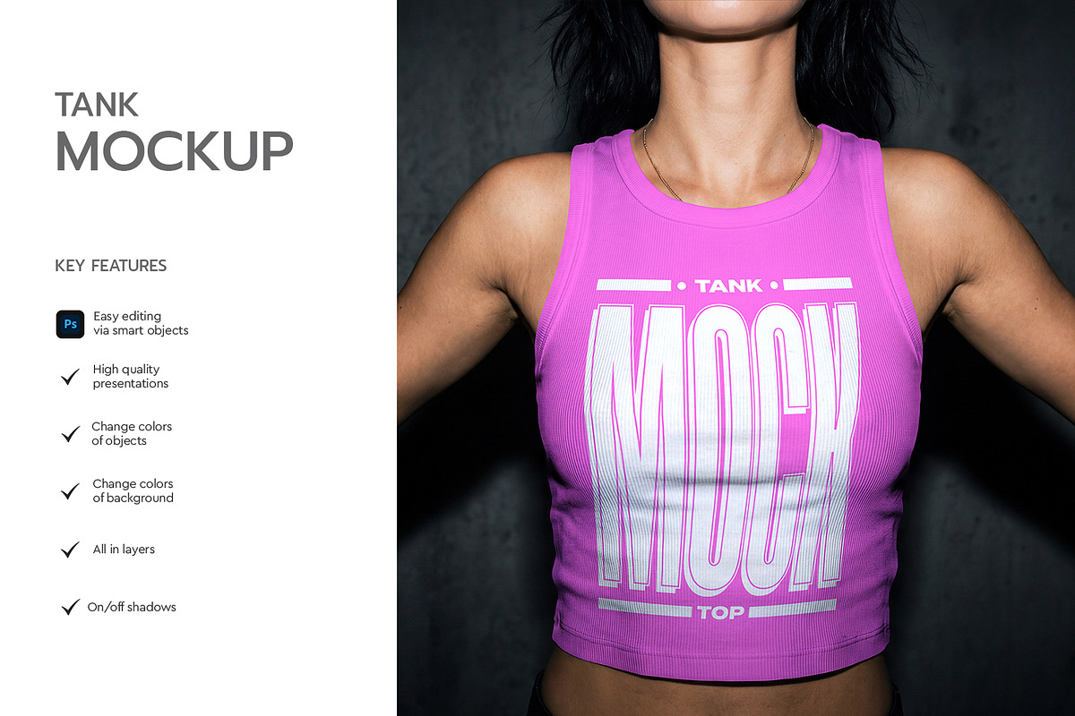 Women’s Tank Top Mockup, a Shirt Mockup by graphypix (Photo 2 of 4)