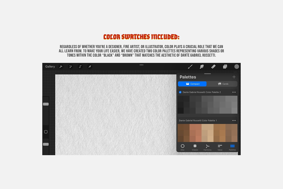 Dante Gabriel Rossetti Procreate Kit, a Brush Add-On by Digi Life (Photo 5 of 9)