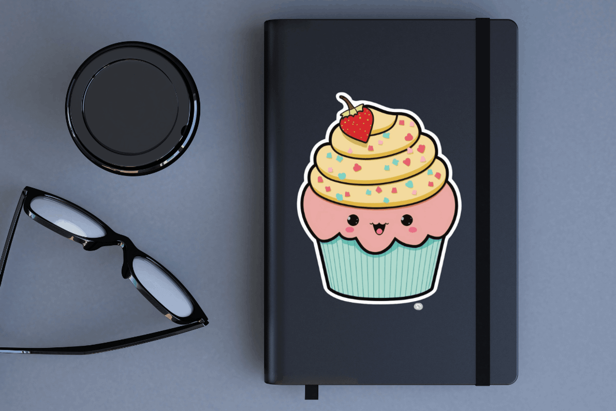Cute Kawaii Cupcakes  Valentine Stic, an Object Graphic by Regulrcrative (Photo 3 of 7)