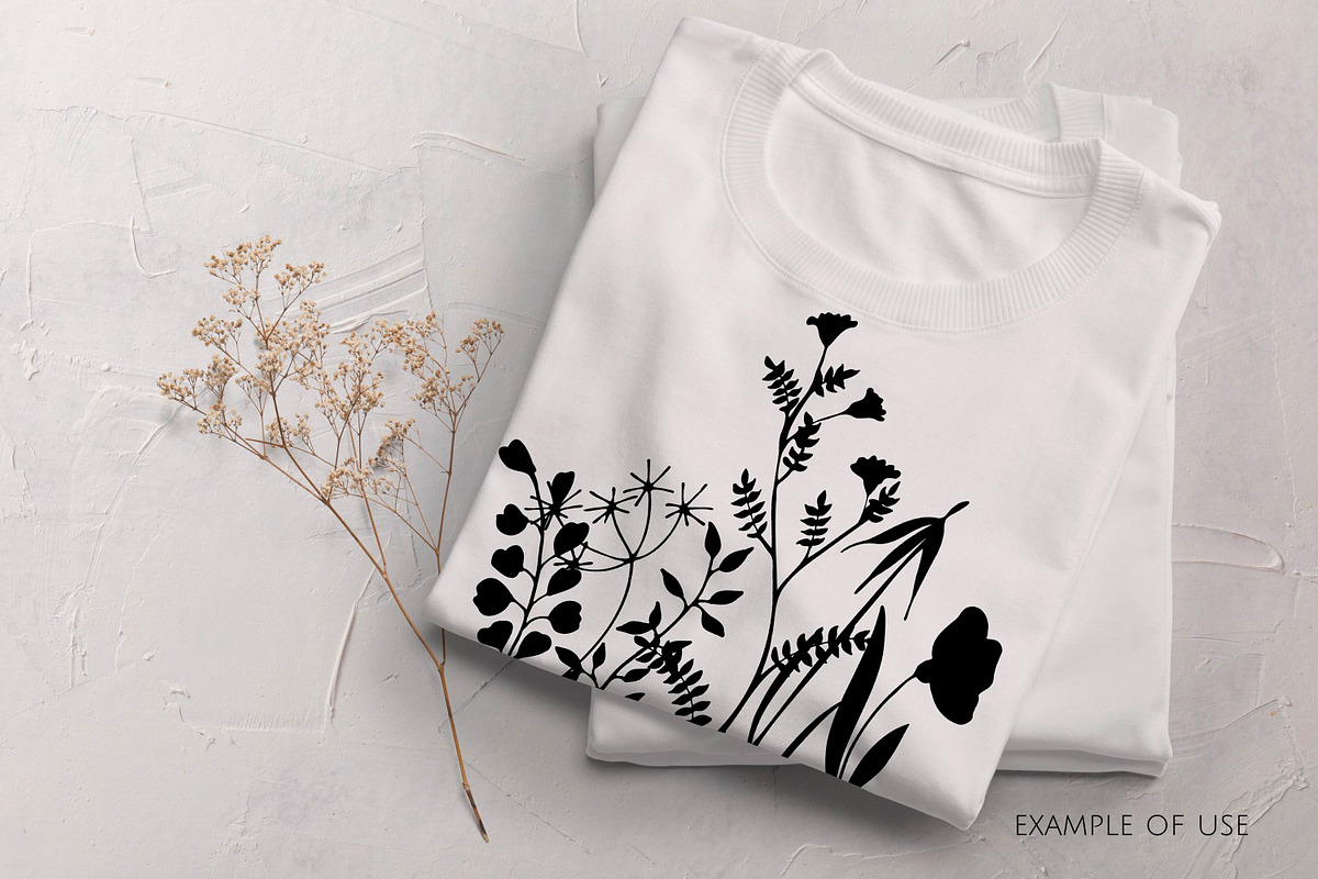 Wildflowers Silhouettes SVG, an Object Graphic by Dervik Art Store (Photo 6 of 7)