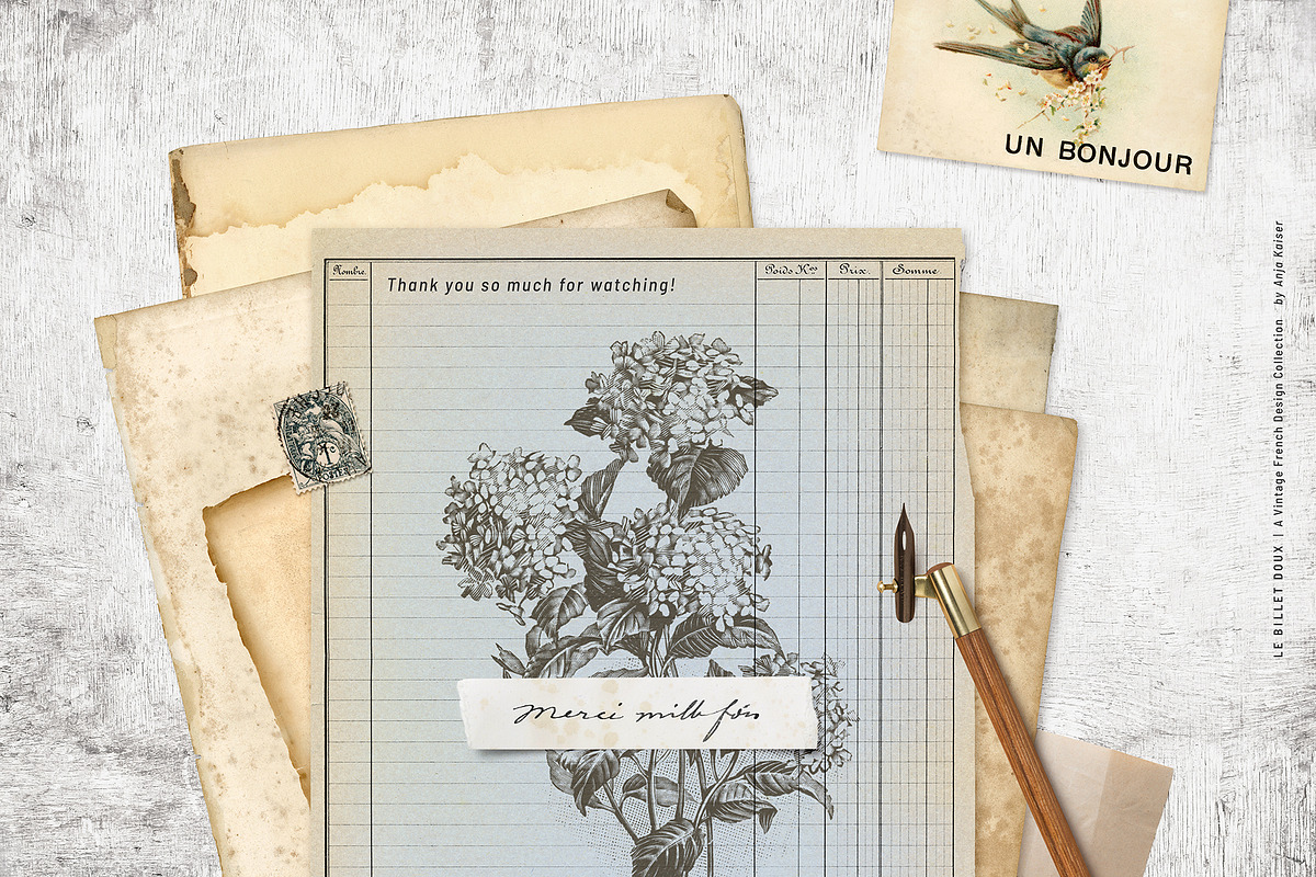 Le Billet Doux - French Collection, an Object Illustration by Anja Kaiser (Photo 19 of 19)