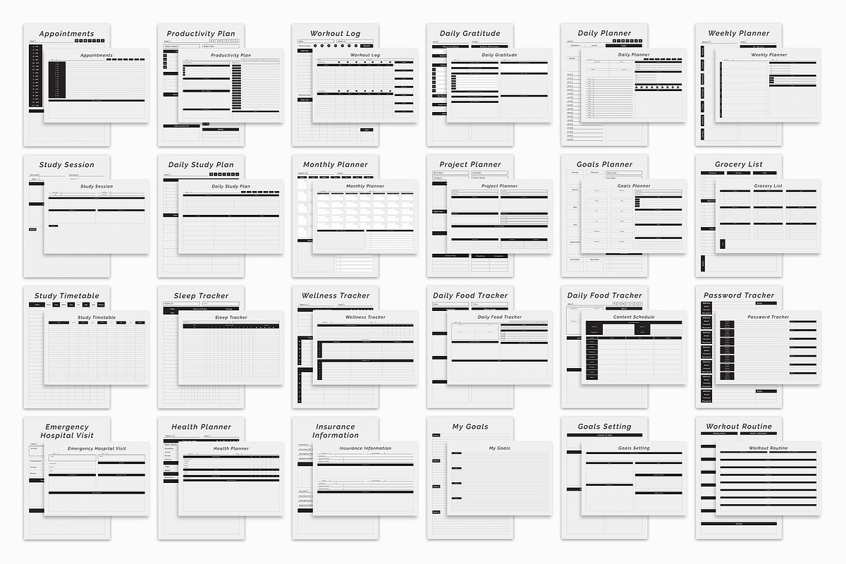 Portrait & Landscape Planner, a Stationery Template by MNT-Creator (Photo 2 of 5)
