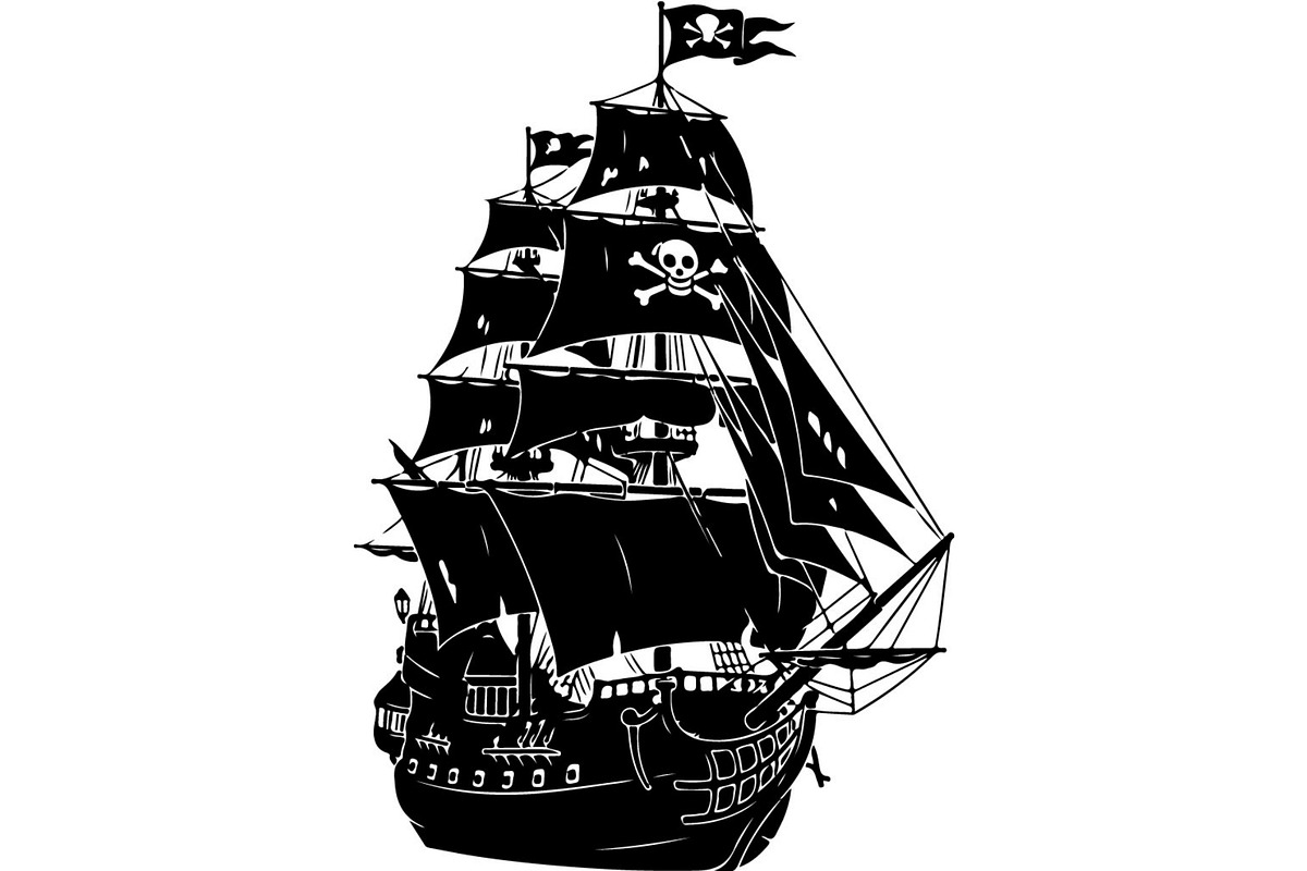 Boat & Ship Silhouette Vector Mega, an Object Illustration by Designer_Momina (Photo 10 of 21)