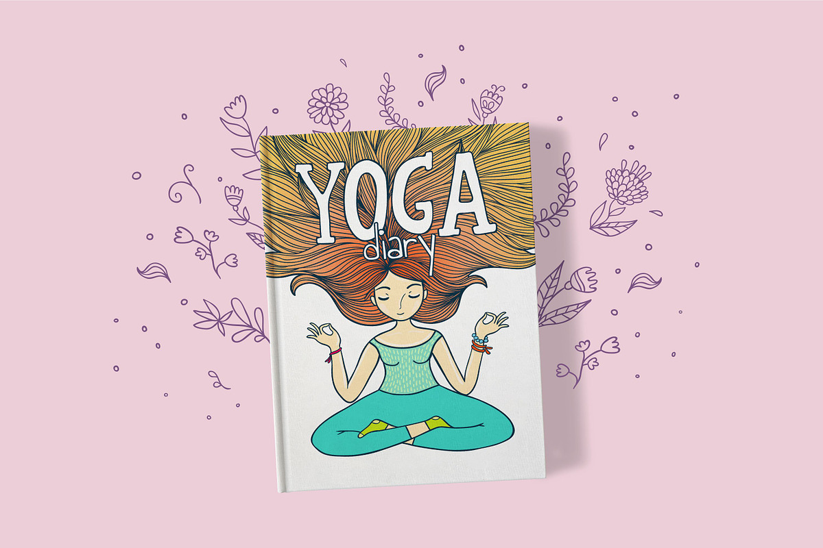 Yoga Meditating Girl, a Healthcare Illustration by Apolinarias Art (Photo 3 of 11)