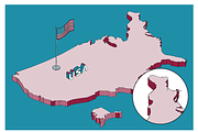 Isometric vector Map of the USA, an Education Illustration by Illustrationsforteachers (Thumbnail 4 of 6)