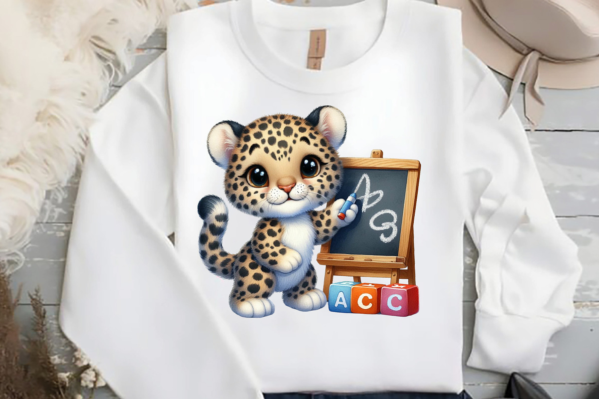 Baby Leopards Back to School Clipart, an Animal Illustration by DreamCafeArt (Photo 4 of 5)
