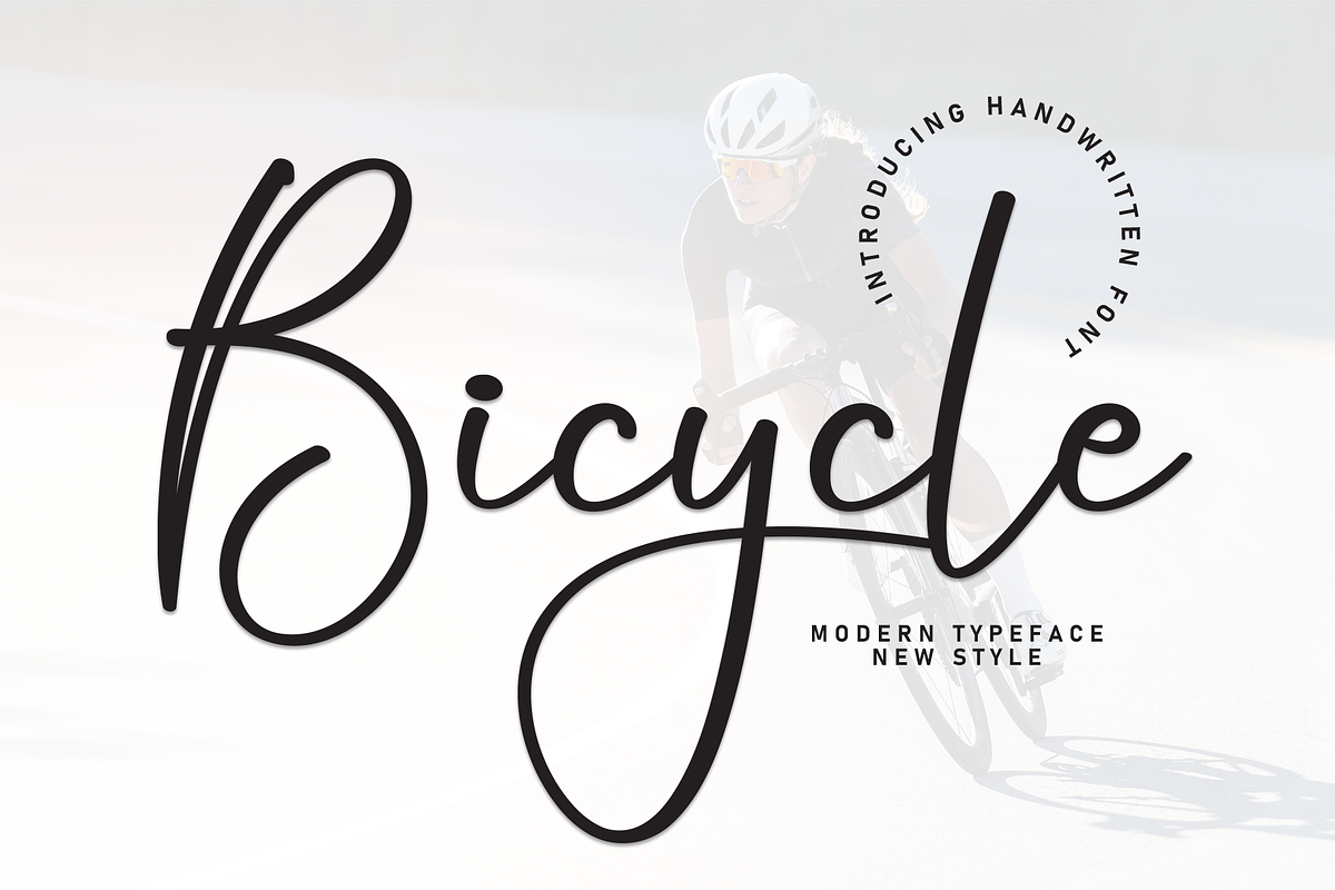 Bicycle | Script Font, a Handwritten Font by Scratchones (Photo 1 of 9)