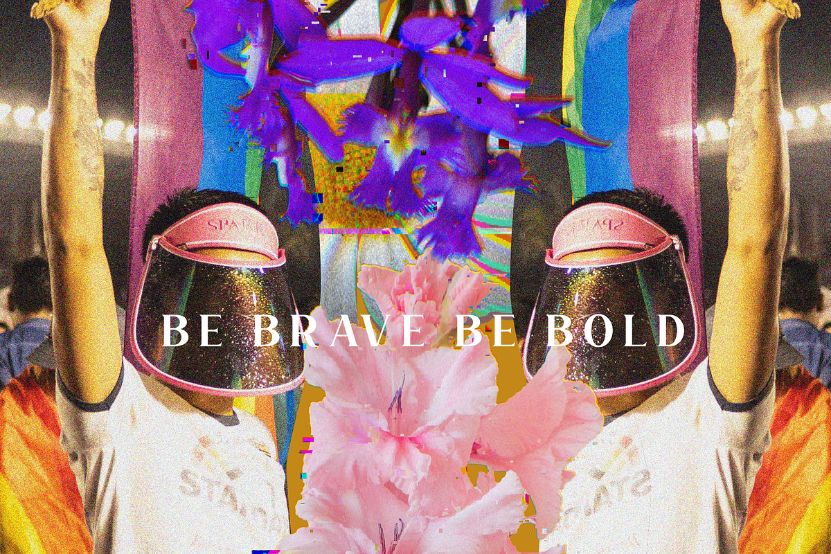 Pride Glitch Floral Collage Kit, an Object Graphic by Neon Wild (Photo 5 of 12)