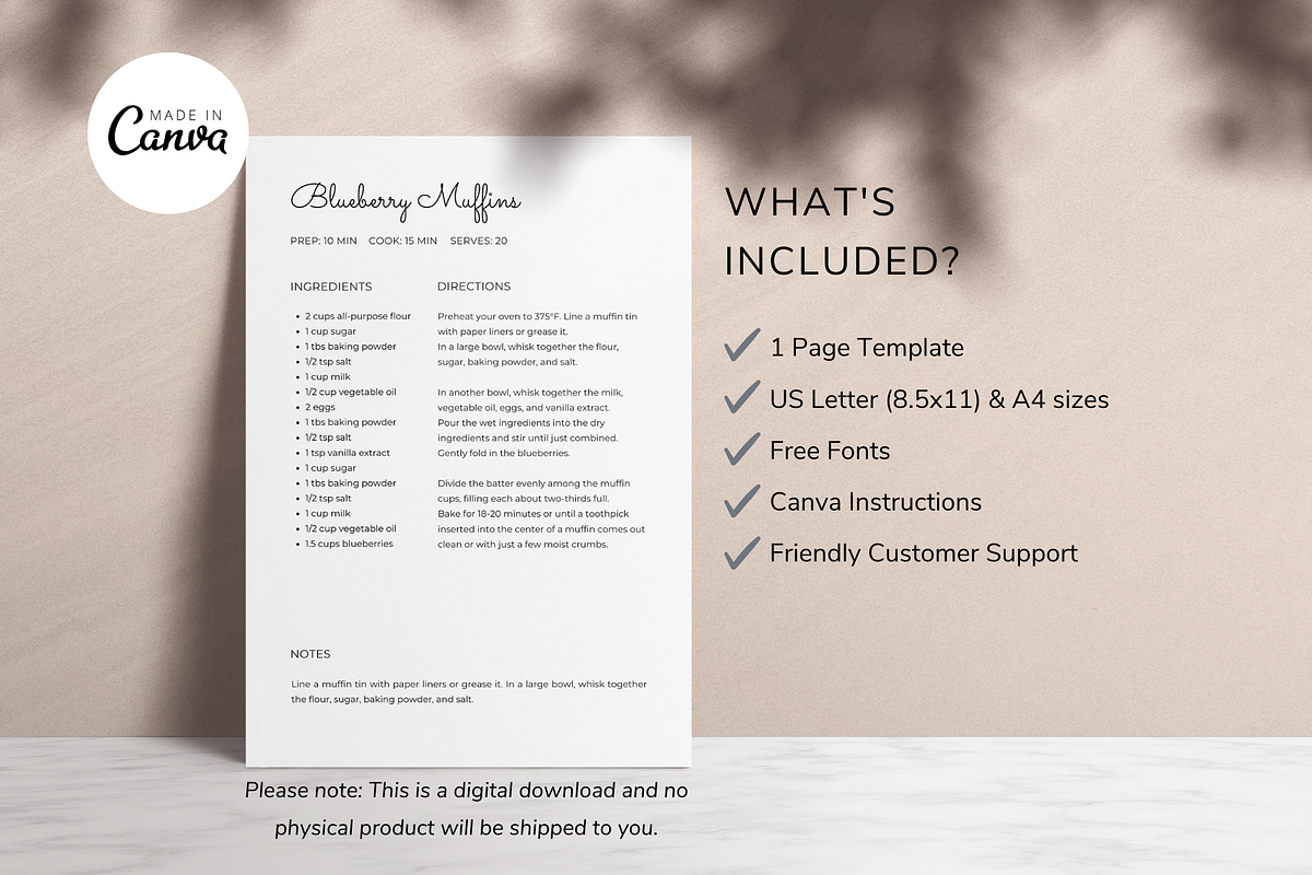 Recipe Template CANVA, a Card Template by OrganizationOasisRo (Photo 3 of 10)