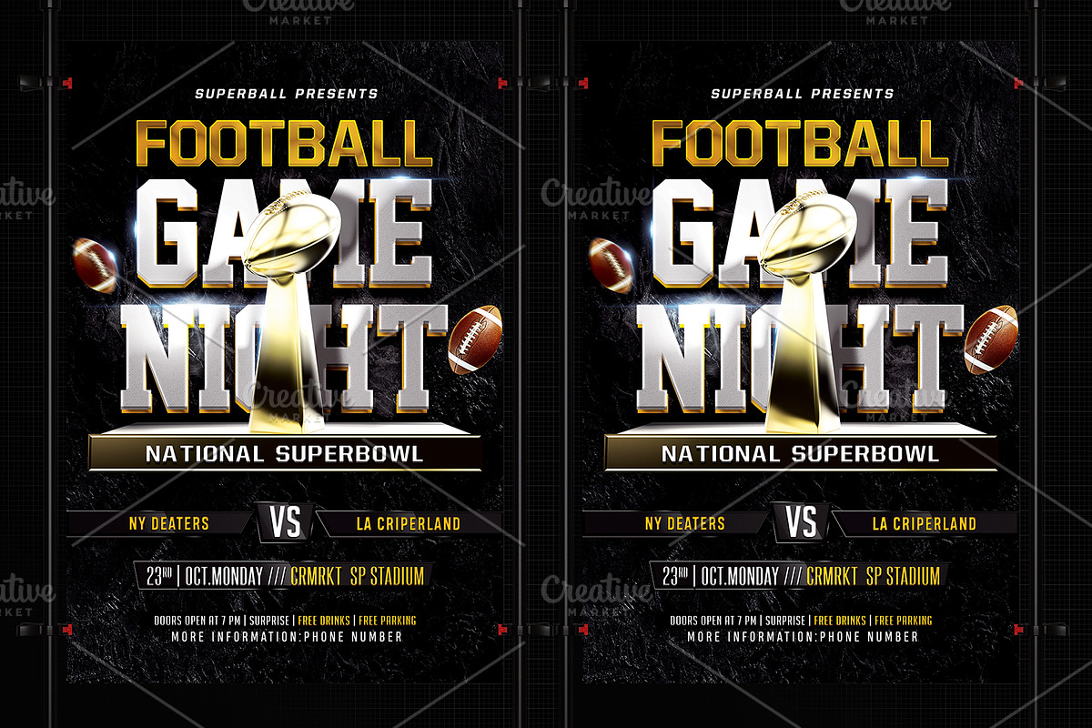 American Football Flyer, a Flyer Template by Basez Flyers (Photo 3 of 4)
