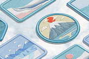 Embroidery Effect Patch Mockups Set, a Merchandise Mockup by rebrandy (Thumbnail 6 of 13)