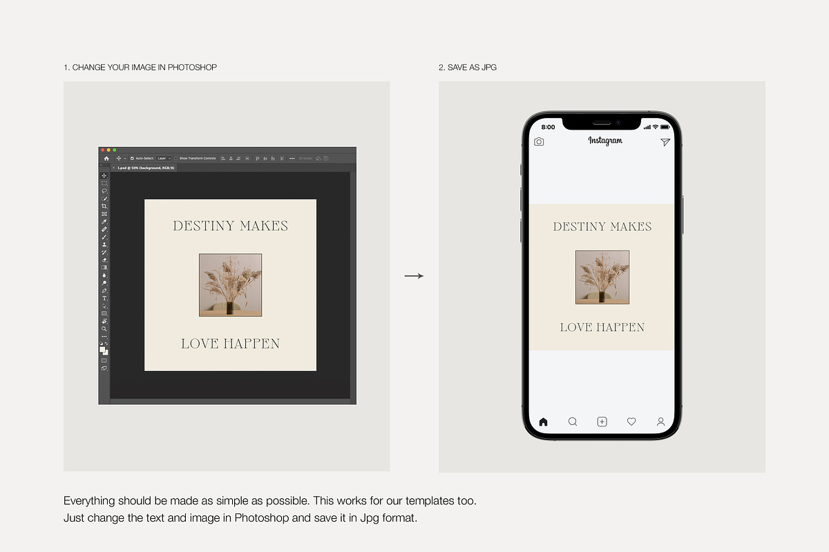 CANVA PS Instagram Templates Posts, a Social Media Template by Love Radiation Studio (Photo 12 of 18)