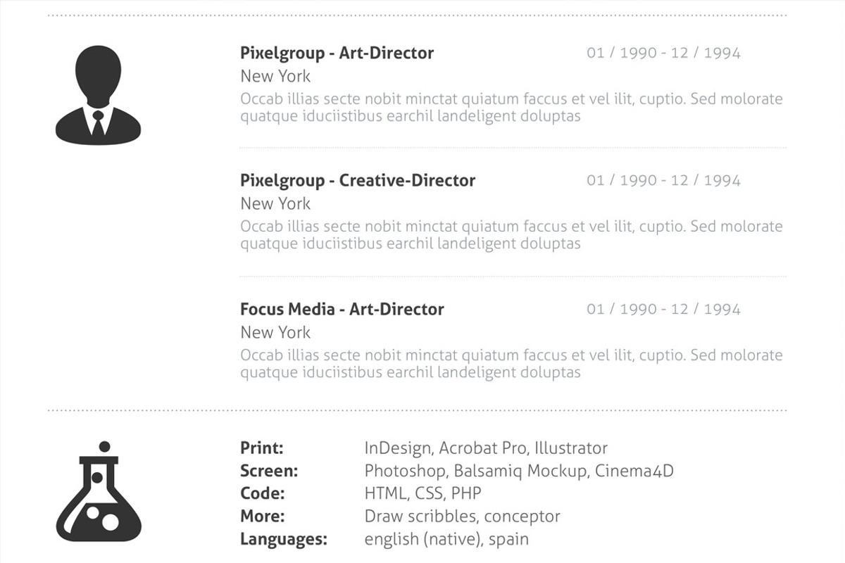 Minimal Curriculum Vitae CV - Resume, a Resume Template by GoodDesignCreation (Photo 3 of 3)