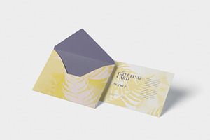 Greeting Card Mockup With Envelop