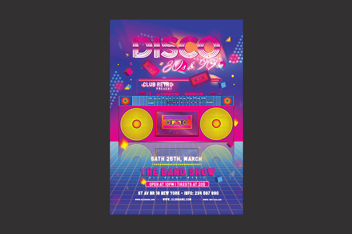 Disco Party Flyer, a Flyer Template by DSGraphicDesign
