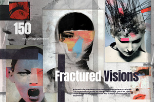 Fractured Visions Neo-Collage Poster