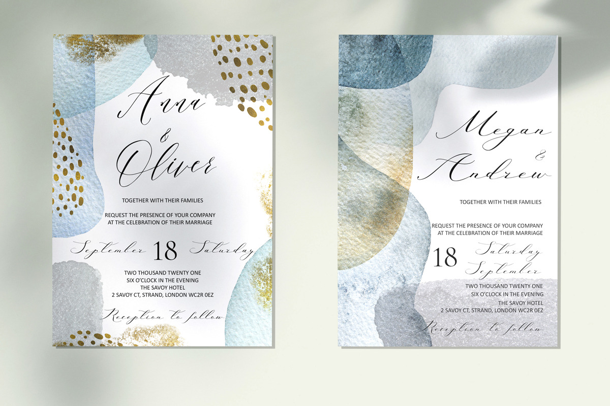 Abstract Watercolor and gold shapes, an Object Graphic by SimpleWishesArt (Photo 12 of 13)