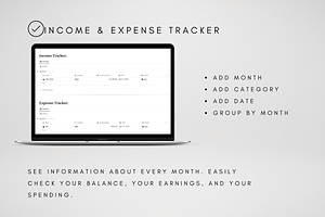 Digital Monthly Budget Template 2024