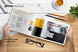 Landscape Brochure Magazine Mockup