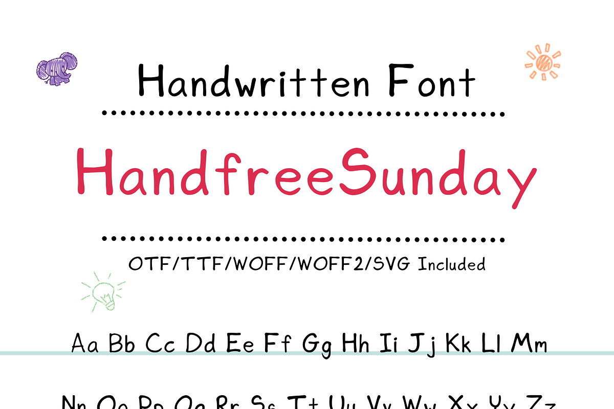 Handwritten Font - HandfreeSunday, a Handwritten Font by ZoloDesignHub (Photo 9 of 11)