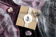 Halloween Card Mockup Round Tag fall, an Advertising Mockup by PawMockups (Thumbnail 6 of 10)