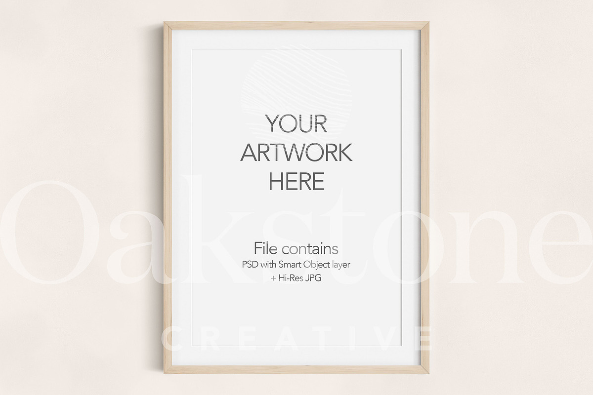 Portrait Wooden Mat Frame Mockup, a Household Mockup by OakstoneCreative (Photo 2 of 5)