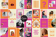 Bold Orange Pink Instagram Templates, a Social Media Template by Yaaas Design (Thumbnail 5 of 12)