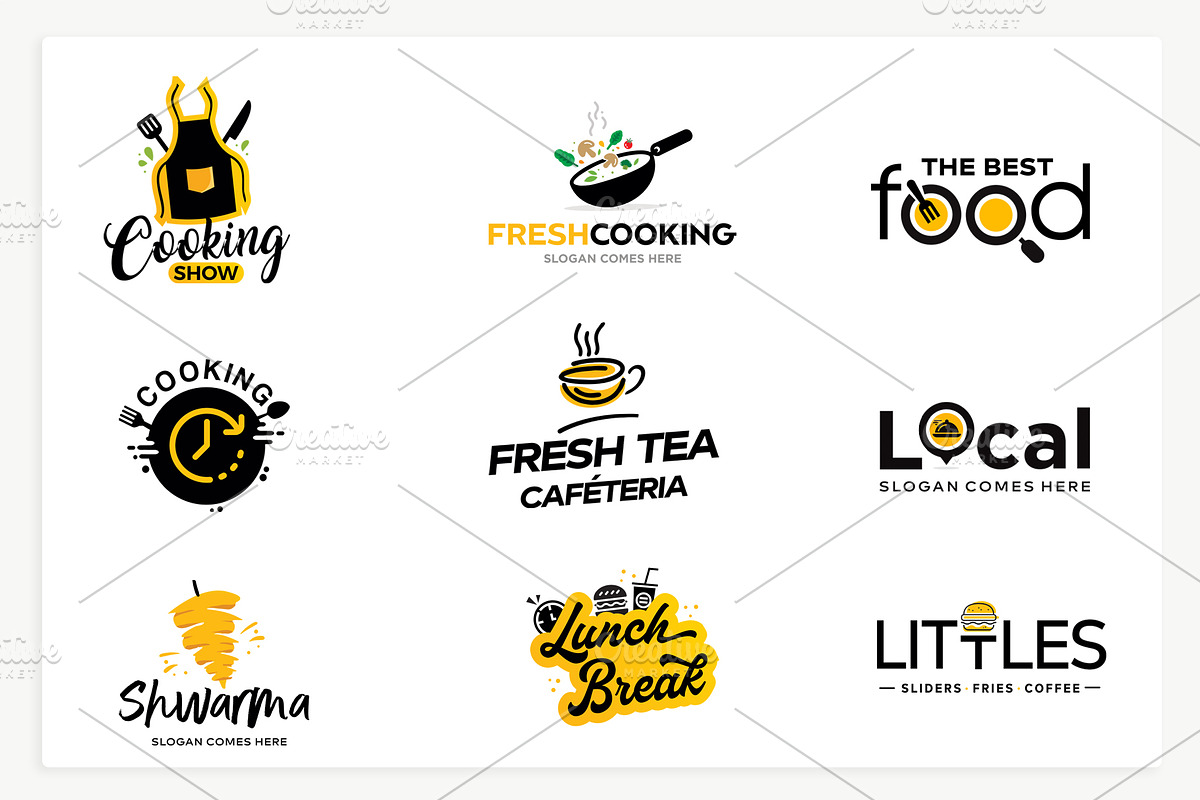 Food & Cooking Logos Bundle, a Branding & Logo Template by Imran Haroon (Photo 2 of 6)