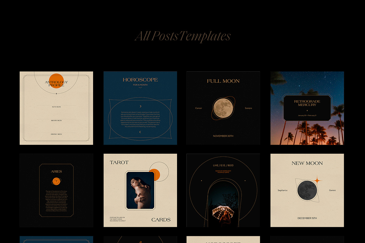 Astra Zodiac Instagram Templates, a Social Media Template by BlancheStudio (Photo 8 of 11)
