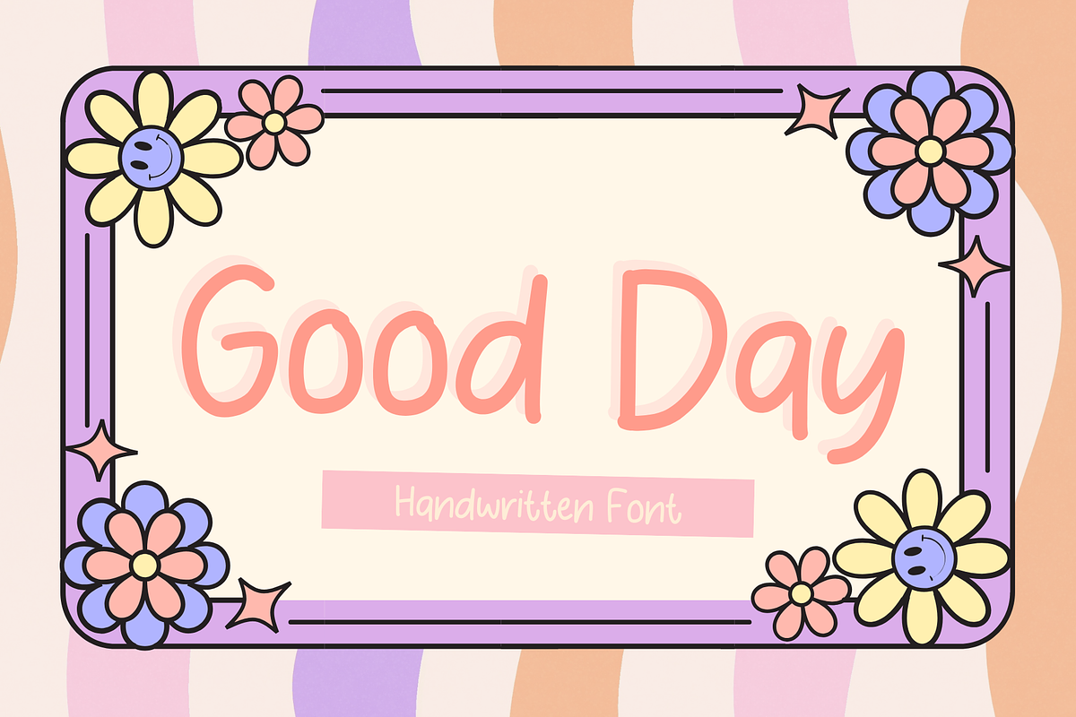 Good Day is a handwritten font, a Handwritten Font by Brown Cupple (Photo 1 of 7)