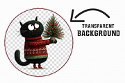 Quirky Christmas Cats Clipart, an Illustration by Libby Wishes (Thumbnail 4 of 7)