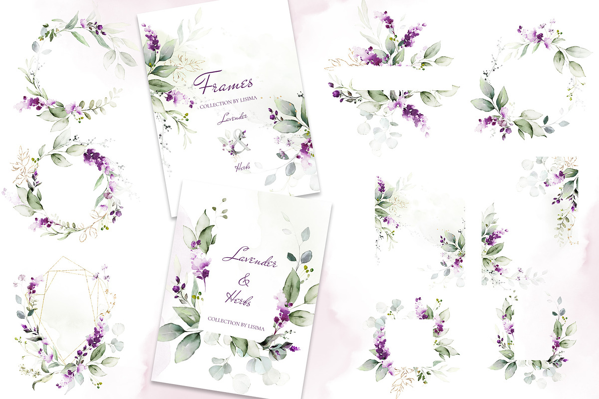 Watercolor Lavender Wedding flowers, a Decorative Illustration by Lisima (Photo 5 of 10)